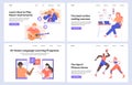 Set of landing web pages Online training. Royalty Free Stock Photo