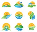 Set of landscape symbols