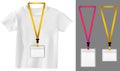 Set of lanyard, retractor end badge Royalty Free Stock Photo