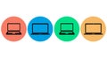 Set of laptop. Laptop icons. Flat style Royalty Free Stock Photo