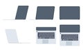 Set of laptops in flat style Royalty Free Stock Photo