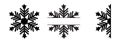 Set of laser cutting openwork snowflakes. Lace festive ornament template. Stencil for scrapbooking, card with space for text