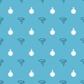 Set Lasso and Canteen water bottle on seamless pattern. Vector