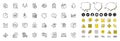 Set of Launder money, Share call and Food delivery line icons for web app. Pictogram icon Vector Royalty Free Stock Photo