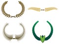 Set of laurel wreaths for design Royalty Free Stock Photo