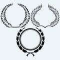 Set Laurel Wreaths Royalty Free Stock Photo