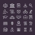 set of law icons. Vector illustration decorative design