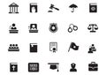 set of law icons. Vector illustration decorative design Royalty Free Stock Photo