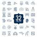 Set of law icons. Vector illustration decorative design Royalty Free Stock Photo