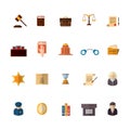 set of law icons. Vector illustration decorative design Royalty Free Stock Photo