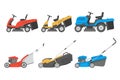 Set of lawnmower Royalty Free Stock Photo