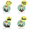 Set of lawyer business illustrations