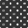 Set Layers, Front end development, UI or UX design and Computer mouse on seamless pattern. Vector Royalty Free Stock Photo