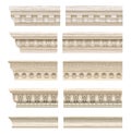 Set of ld classical marble cornices