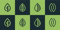 set of leaf logo design inspirations