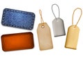 Set of leather and jeans labels and tags. Vector Royalty Free Stock Photo