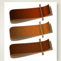 Set of leather labels