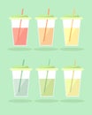 Set lemonade in large translucent cups