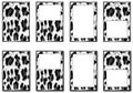 Set of leopard tags with and without shadows. Isolated. Royalty Free Stock Photo
