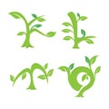Set of letter ecology logo