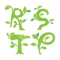 Set of letter ecology logo