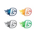 set Letter G logo icon flat and vector design template Royalty Free Stock Photo