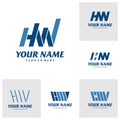 Set of Letter HMV Logo Design Template. Initial HMV logo concept vector. Emblem, Creative Symbol, Icon Royalty Free Stock Photo