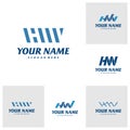Set of Letter HMV Logo Design Template. Initial HMV logo concept vector. Emblem, Creative Symbol, Icon Royalty Free Stock Photo
