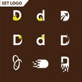 Etter logo design template elements collection of vector letter D logo Royalty Free Stock Photo