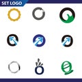 letter logo design template elements collection of vector letter O logo Royalty Free Stock Photo