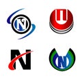 Set of Letter N logo