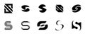 Set of letter S logo Royalty Free Stock Photo