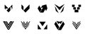 Set of letter V logo Royalty Free Stock Photo
