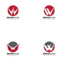 Set of  Letter W, Check Logo Design Template. Royalty Free Stock Photo
