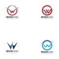 Set of  Letter W, Check Logo Design Template. Royalty Free Stock Photo