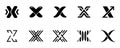Set of letter X logo Royalty Free Stock Photo