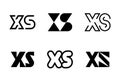 Set of letter XS logos