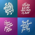 Set of lettering for print. motivation and success Royalty Free Stock Photo