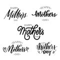 Set of 3 lettering stickers - Happy Mother`s day