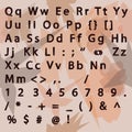 Set letters, Alphabet (font) Royalty Free Stock Photo
