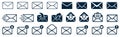 Set letters icon, messages signs, collection letter icon - vector