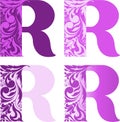 Set of letters R