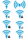 Set of Li-Fi wireless access icons Royalty Free Stock Photo