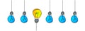 Light bulbs, concept of idea.