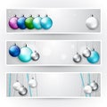 Set of light Christmas banners Royalty Free Stock Photo