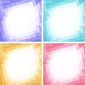 Set of Light Colorful Technology Frames