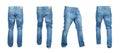 Set of light empty denim pants Royalty Free Stock Photo