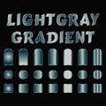Stylish Lightgray gradient  set â perfect for digital designs, backgrounds, branding, and creative projects. Royalty Free Stock Photo