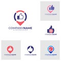 Set of Like Point logo design vector. Good Point logo design template concept