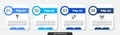 Set line Action camera, Tool allen keys, Skateboard and . Business infographic template. Vector